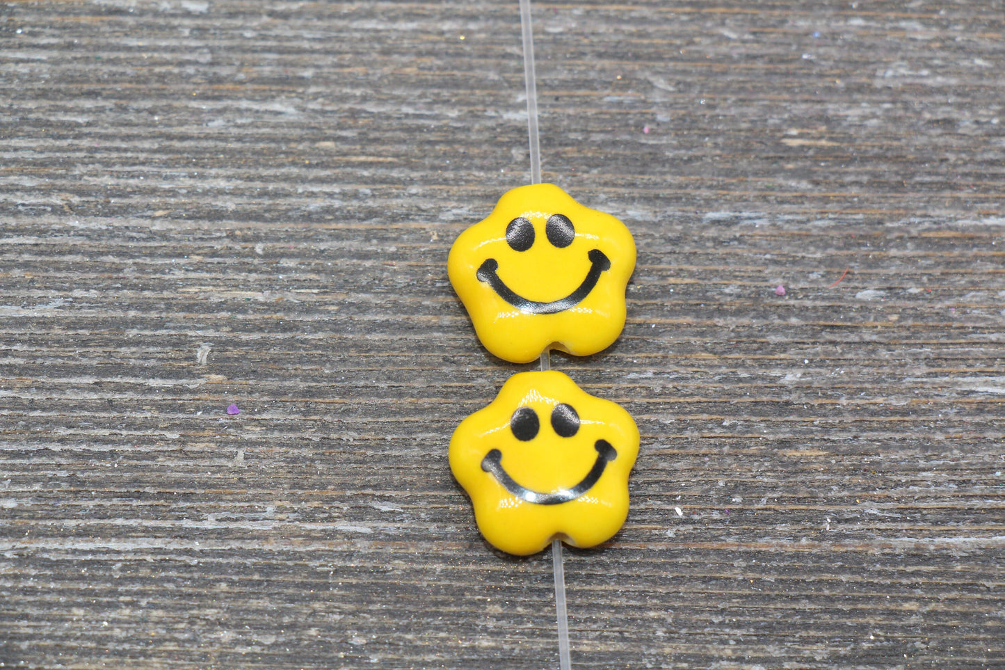 Ceramic Smiley Face Beads, Sad Face Beads, Happy Face Beads, Vertical Hole Beads, Yellow Happy Face Beads, Emoji Beads