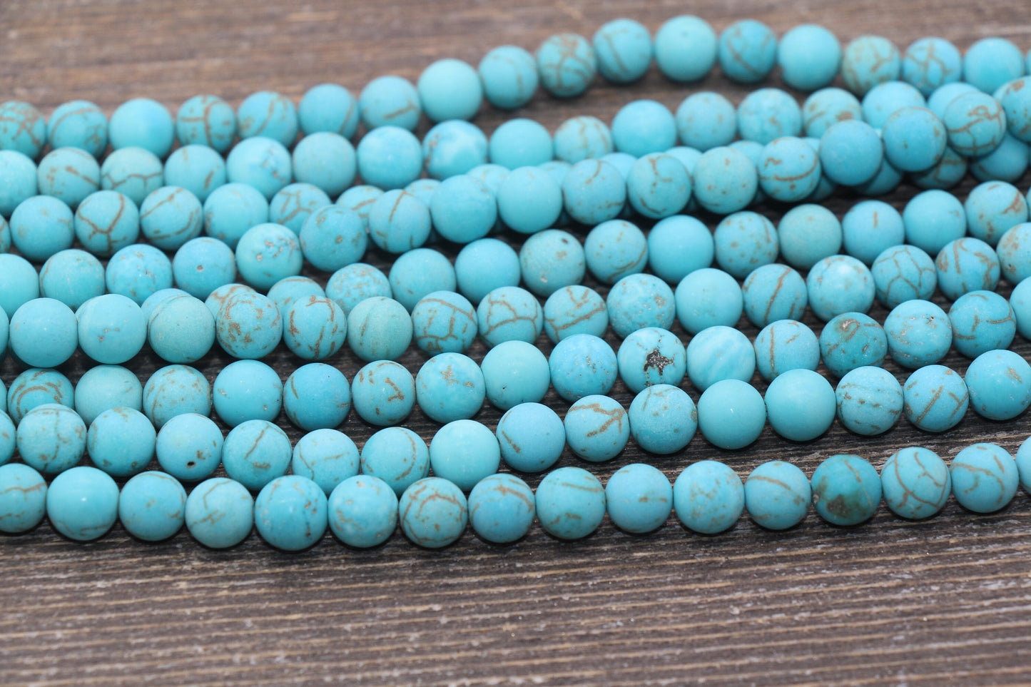 Matte Turquoise Beads, Frosted Turquoise Gemstone Round Beads, Size 4mm 6mm 8mm 10mm 12mm, #243