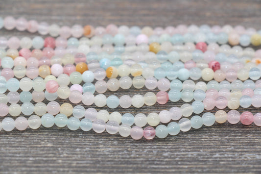 Multicolor Jade Beads, Rainbow Jade Smooth Gemstone Round Loose Beads, Sizes 4mm 6mm 8mm 10mm 12mm, #242