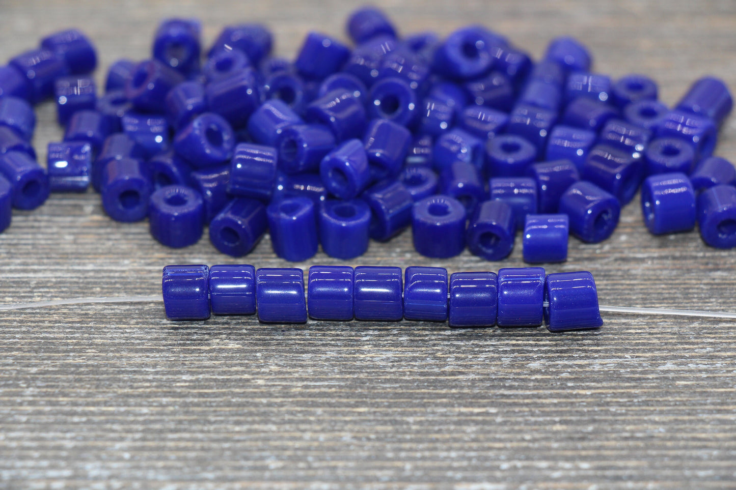7mm Glass Seed Beads, Blue Glass Beads, Slider Glass Beads, Roller Beads, Bead for Bracelet, Beading Supplies #2346
