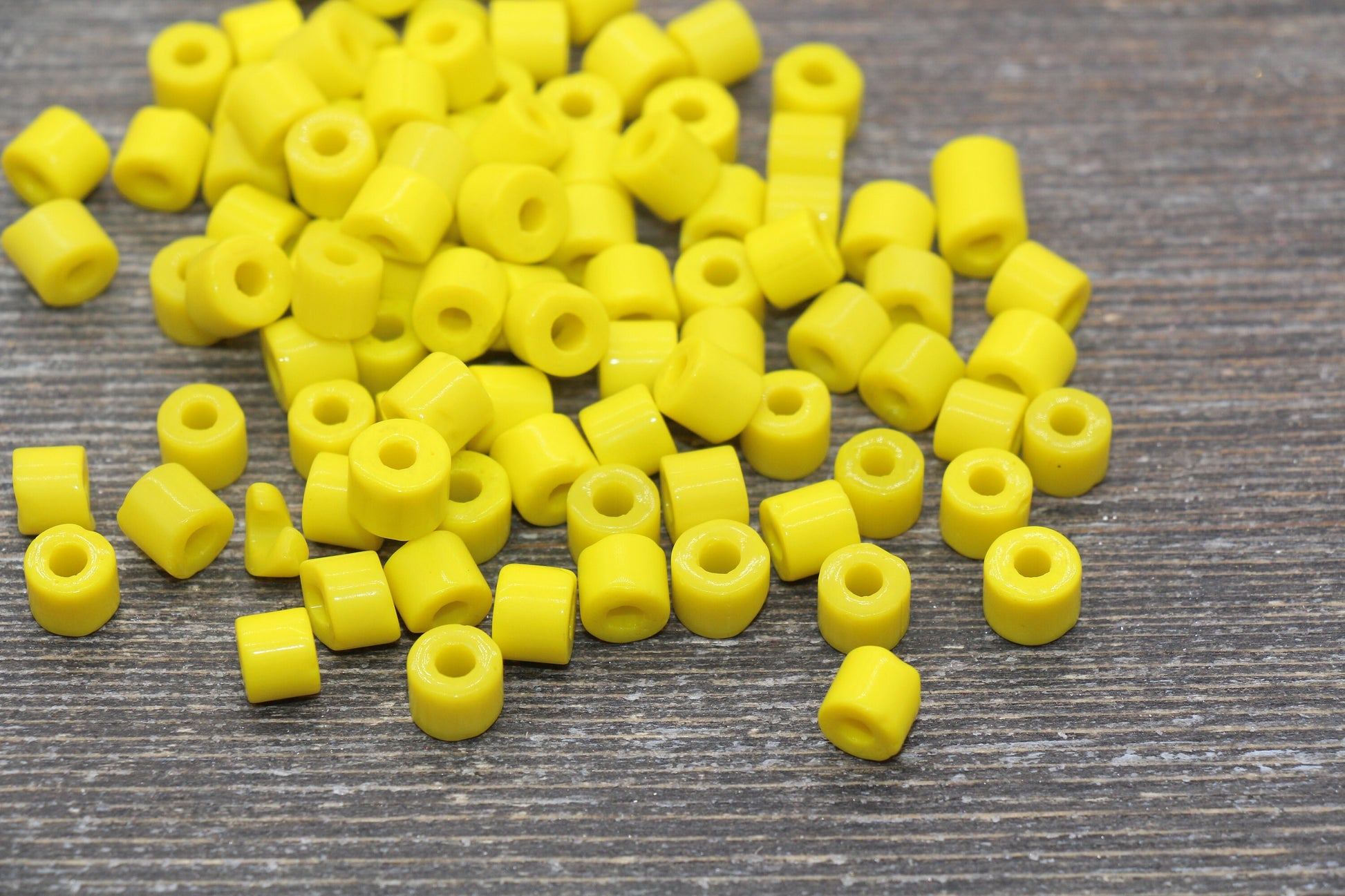 7mm Glass Seed Beads, Yellow Glass Beads, Slider Glass Beads, Roller Beads, Bead for Bracelet, Beading Supplies #2349