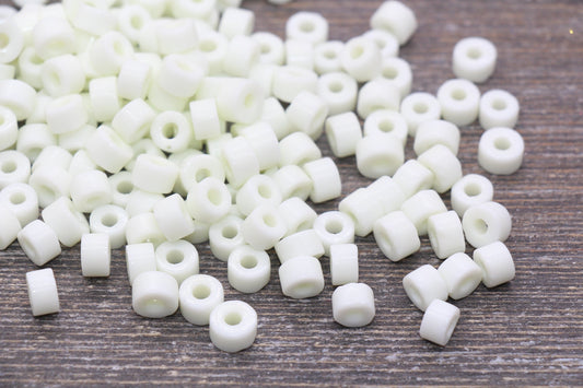 7mm Glass Seed Beads, Off White Glass Beads, Slider Glass Beads, Roller Beads, Bead for Bracelet, Beading Supplies #2351