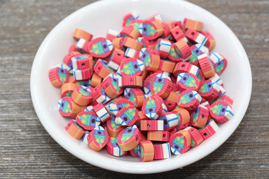 Fish Polymer Clay Beads, Fish Clay Beads, Fish Fimo Cane Beads #89