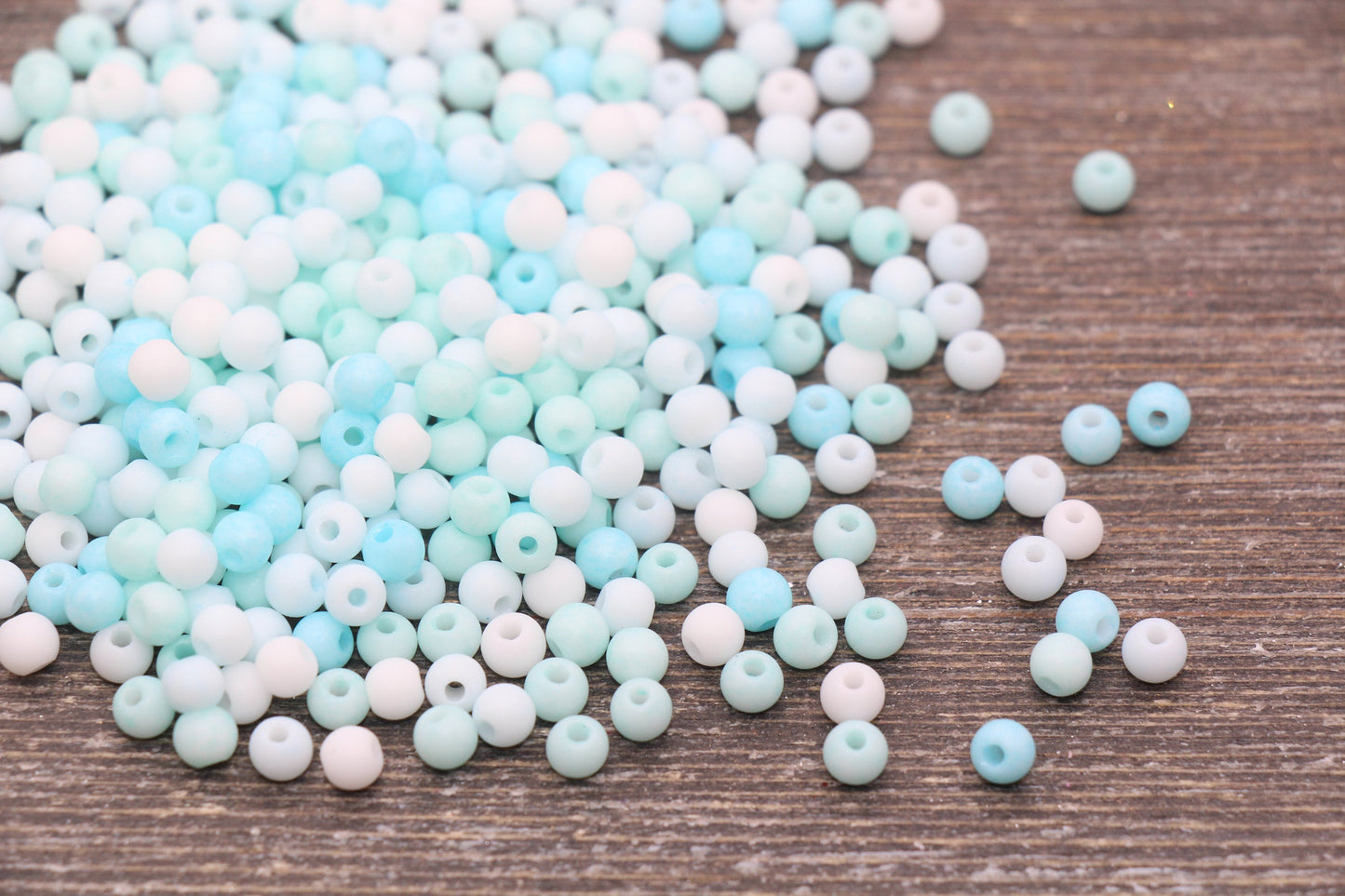 Glass Seed Beads, 4mm 6/0 Glass Round Seed Beads, Pastel Mix Opaque Seed Beads, Rocailles Beads, Beading Supplies #2327