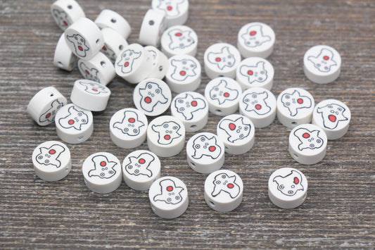 Ghost Polymer Clay Beads, Halloween Ghost Clay Beads, Scary Ghost Beads, Jewelry Beads, Bead for Bracelet #108