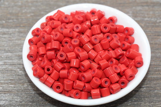7mm Glass Seed Beads, Red Glass Beads, Slider Glass Beads, Roller Beads, Bead for Bracelet, Beading Supplies #2350