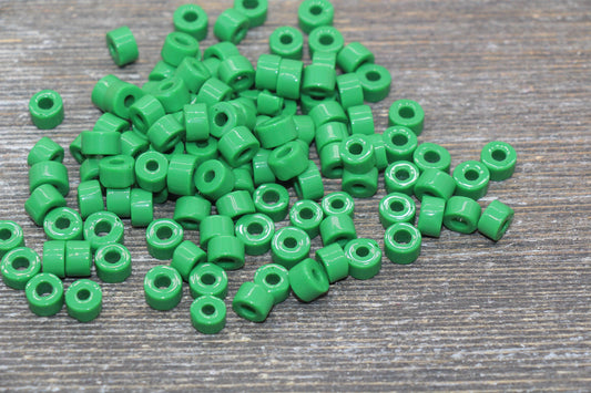 7mm Glass Seed Beads, Green Glass Beads, Slider Glass Beads, Roller Beads, Bead for Bracelet, Beading Supplies #2352