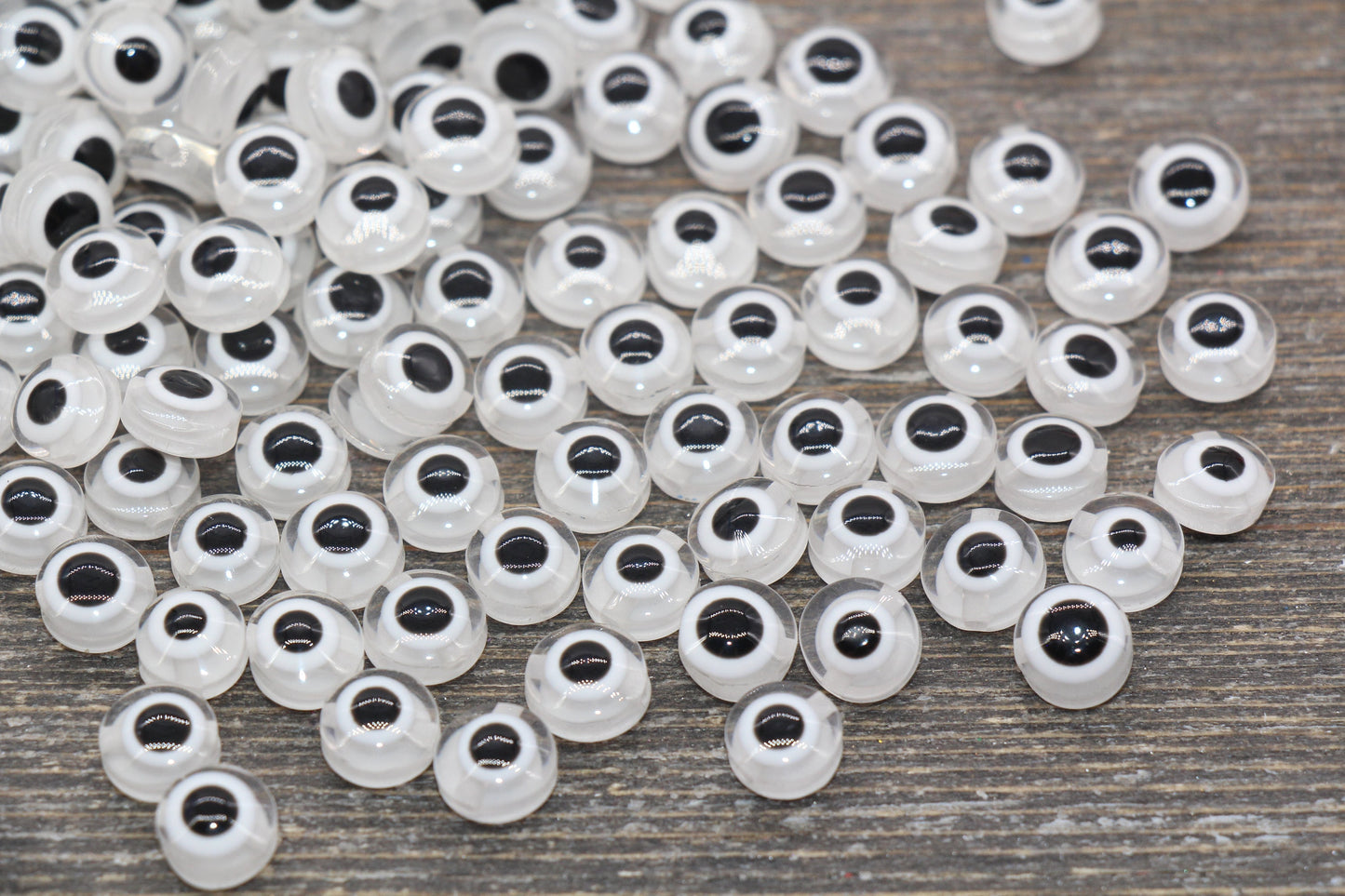 8mm Eyeball Beads, Flat Round Evil Eyeball Beads, Turkish Eye Beads, Greek Eye Beads, Acrylic Eyeball Beads #2364