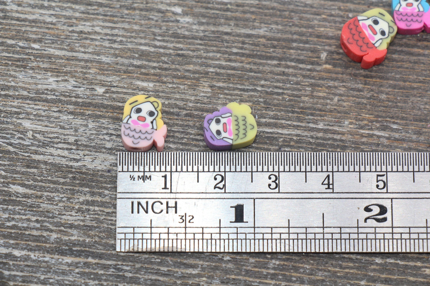Mermaid Polymer Clay Beads, Assorted Mermaid Cane Beads, Jewelry Beads, Beads for Bracelet #133