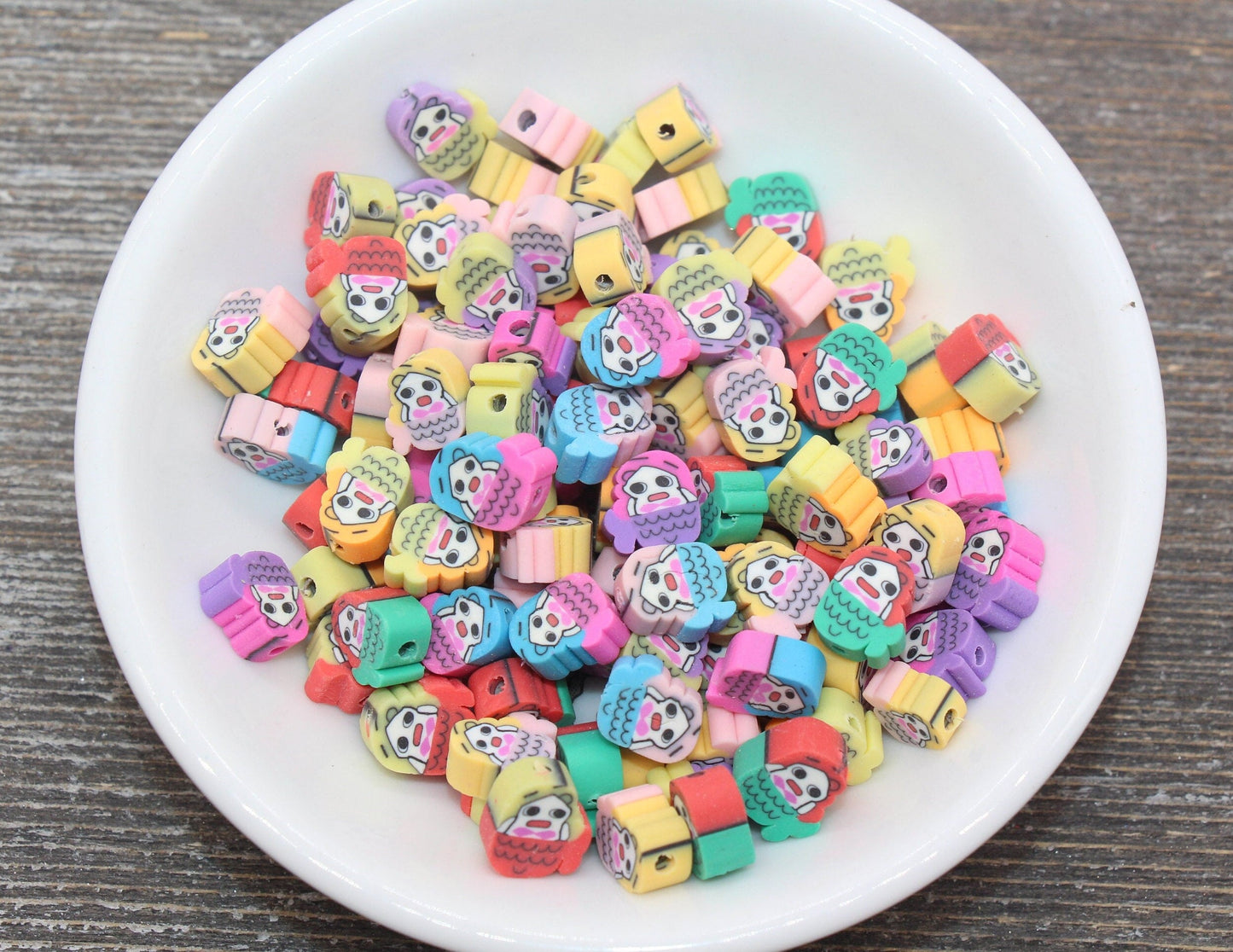 Mermaid Polymer Clay Beads, Assorted Mermaid Cane Beads, Jewelry Beads, Beads for Bracelet #133