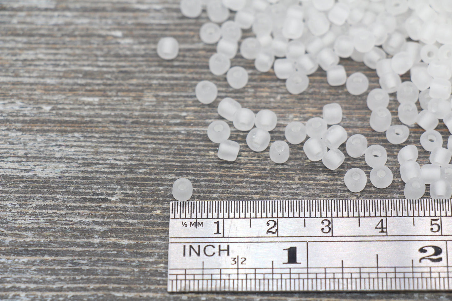GLOW Matte Glass Beads, 4mm 6/0 Glass Beads, Glow in Dark Frosted White Seed Beads, Rocailles Beads, Beading Supplies #2375