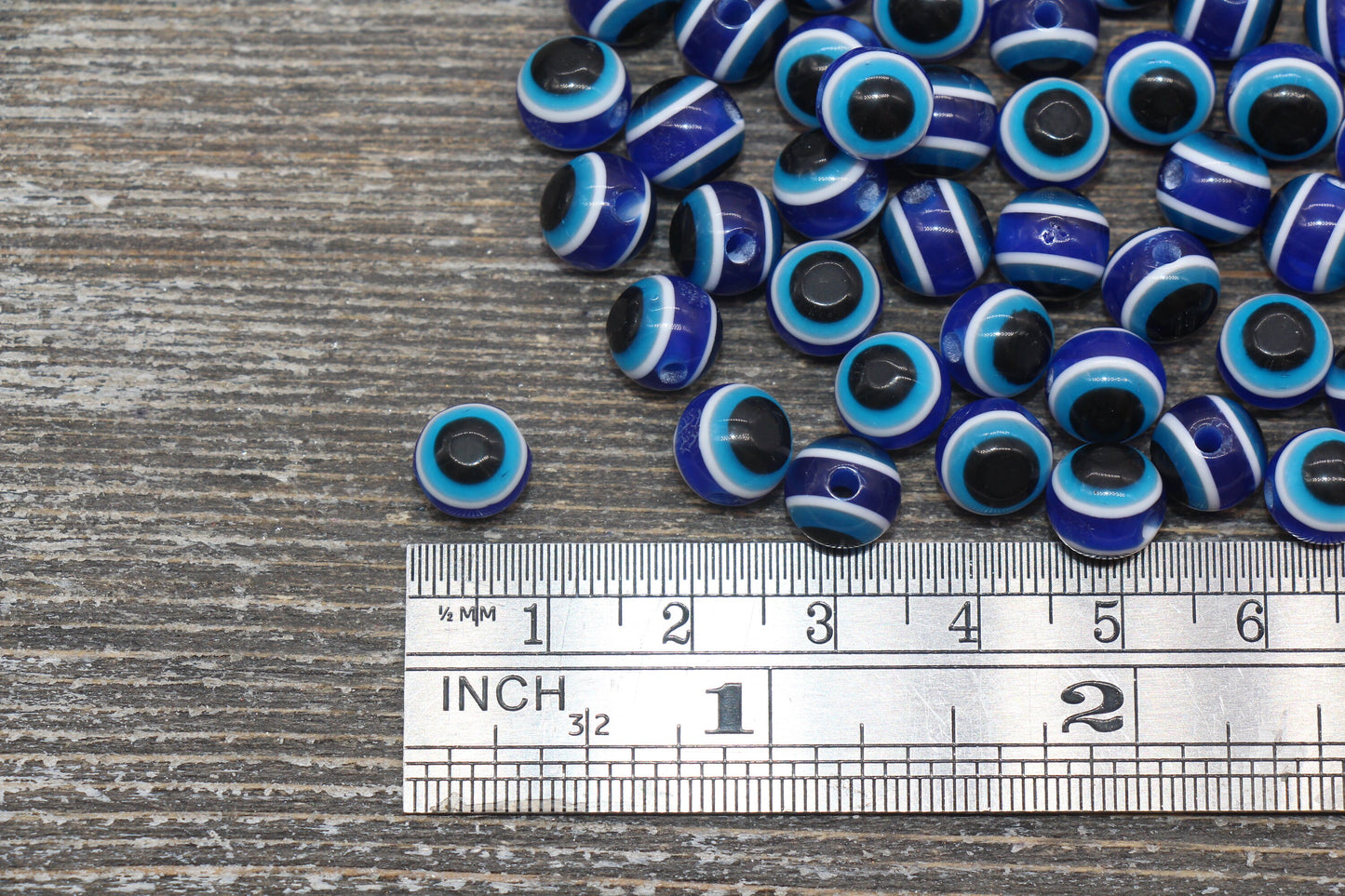 8mm Eyeball Beads, Royal Blue Evil Eye Beads, Round Evil Eyeball Beads, Turkish Eye Beads, Greek Eye Beads, Acrylic Eyeball Beads #2379