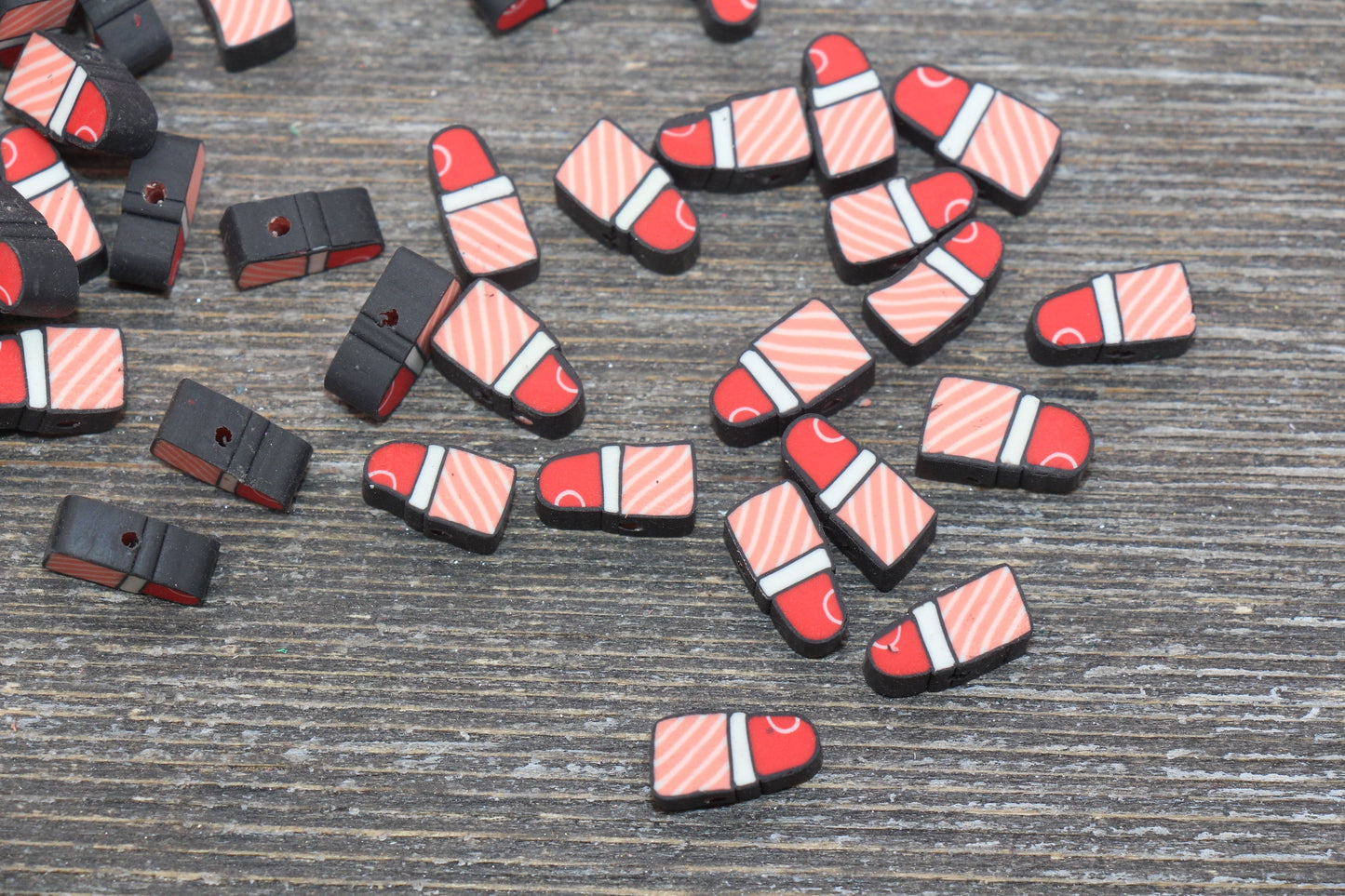 Lipstick Polymer Clay Beads, Kawaii Lipstick Beads, Fimo Cane Beads, Jewelry Beads, Beads for Bracelet #152