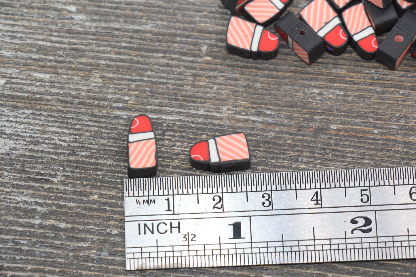 Lipstick Polymer Clay Beads, Kawaii Lipstick Beads, Fimo Cane Beads, Jewelry Beads, Beads for Bracelet #152