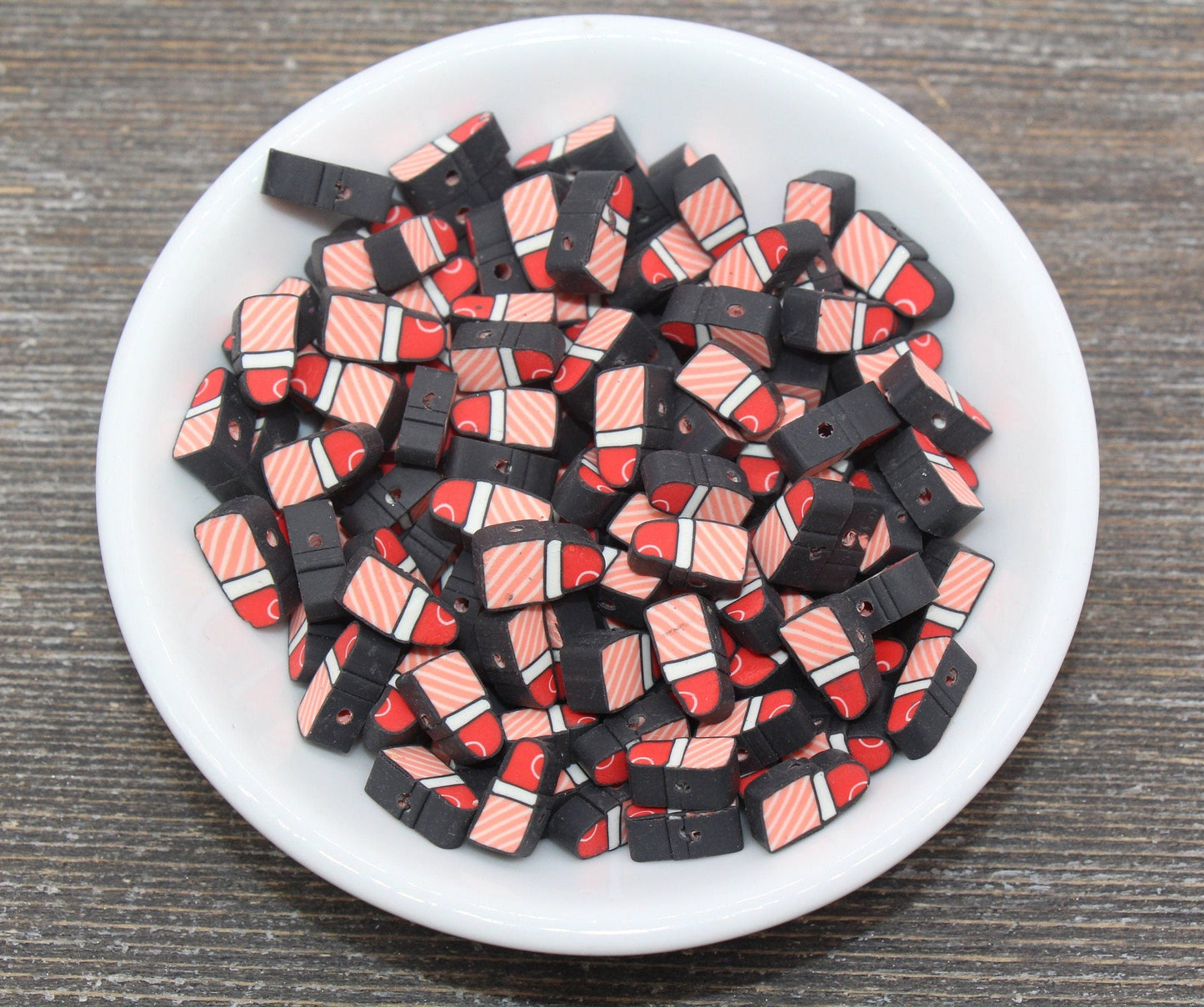 Lipstick Polymer Clay Beads, Kawaii Lipstick Beads, Fimo Cane Beads, Jewelry Beads, Beads for Bracelet #152