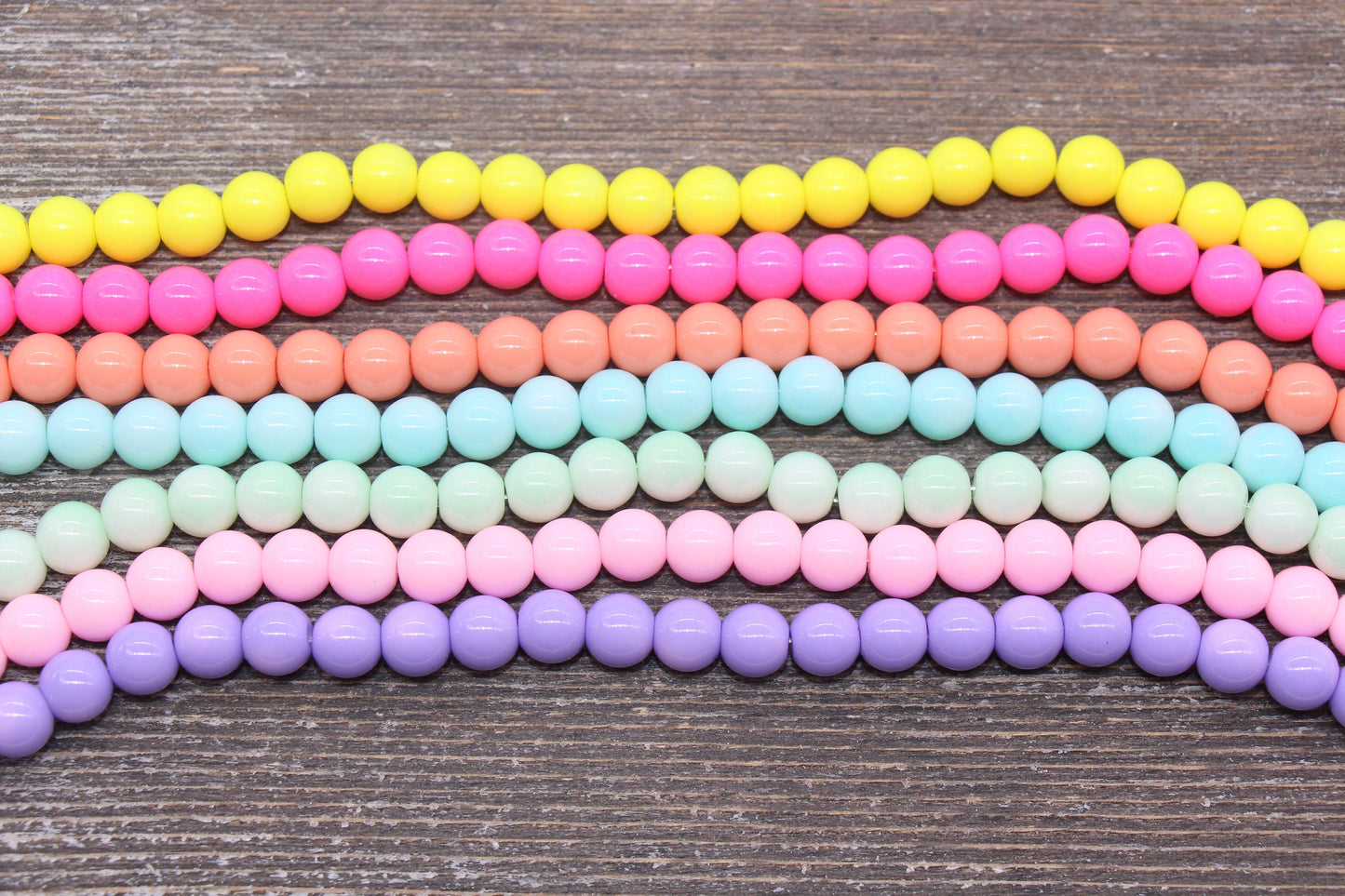 8mm Glass Beads, Round Glass Beads, Jewelry Glass Beads, Bracelet Beads
