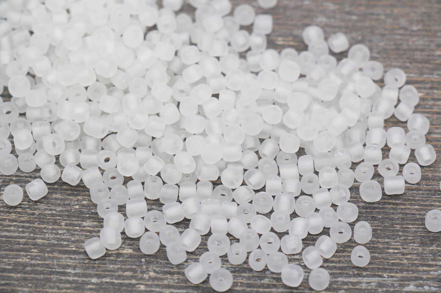 GLOW Matte Glass Beads, 4mm 6/0 Glass Beads, Glow in Dark Frosted White Seed Beads, Rocailles Beads, Beading Supplies #2375
