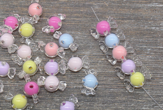 Multicolored Candy Beads, Mix Color Candy Beads, Acrylic Candies Beads, Bracelet Beads, Jewelry Beads #704
