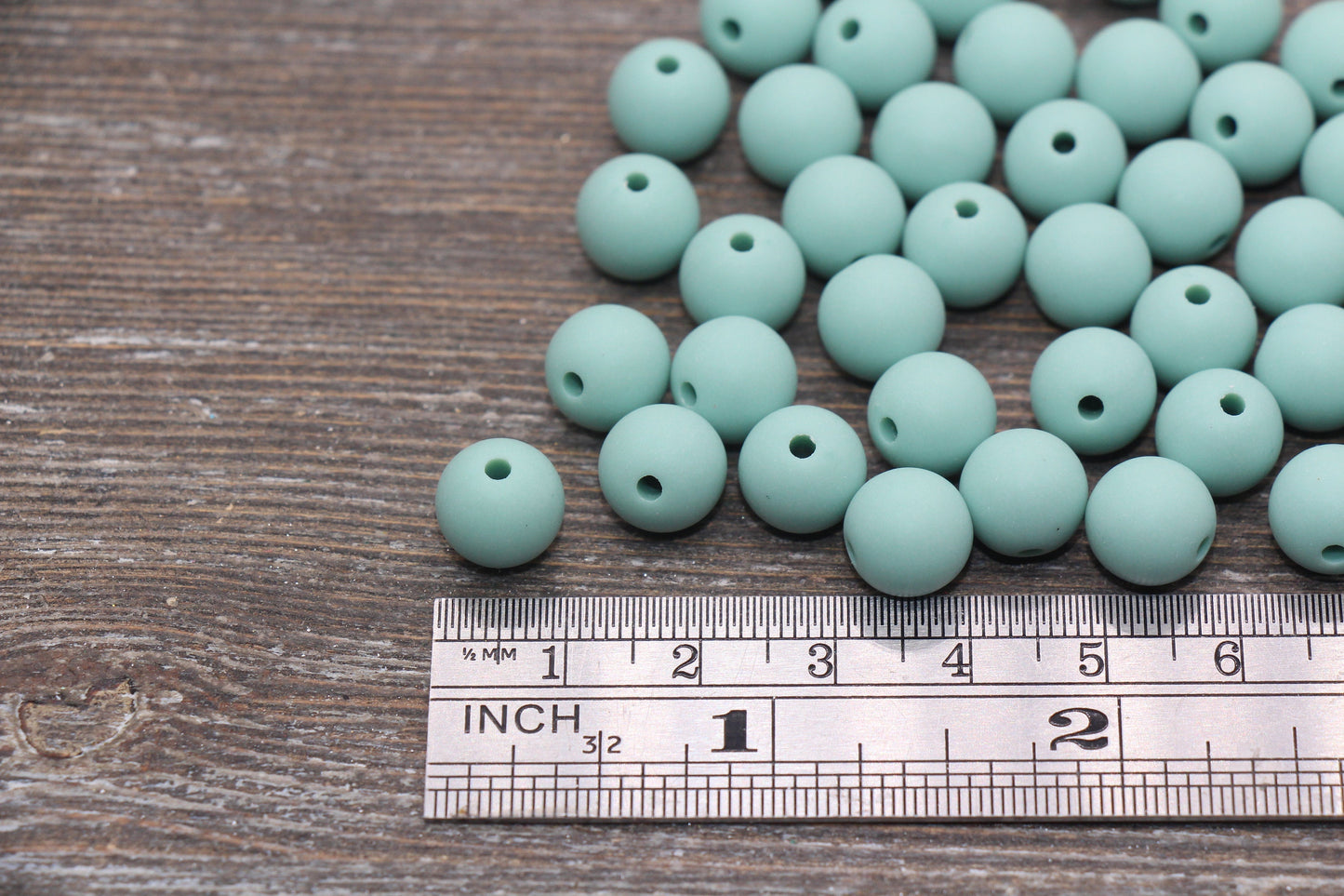 10mm Matte Dusty Green Gumball Beads, Round Acrylic Loose Beads, Frosted Dusty Green Bubblegum Beads, Chunky Beads, Round Beads #2563