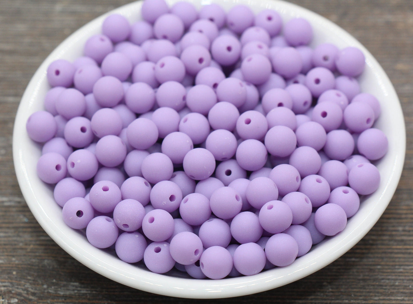 8mm Matte Lavender Round Beads, Acrylic Gumball Bead, Frosted Purple Round Spacer Beads, Bubblegum Beads, Plastic Round Bead #2580