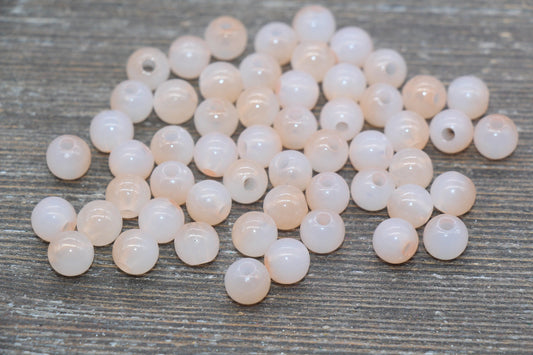 8mm Peach Ombre Round Beads, Acrylic Gumball Bead, Peach Round Beads, Bubblegum Beads, Plastic Round Bead, Jewelry Beads #2614