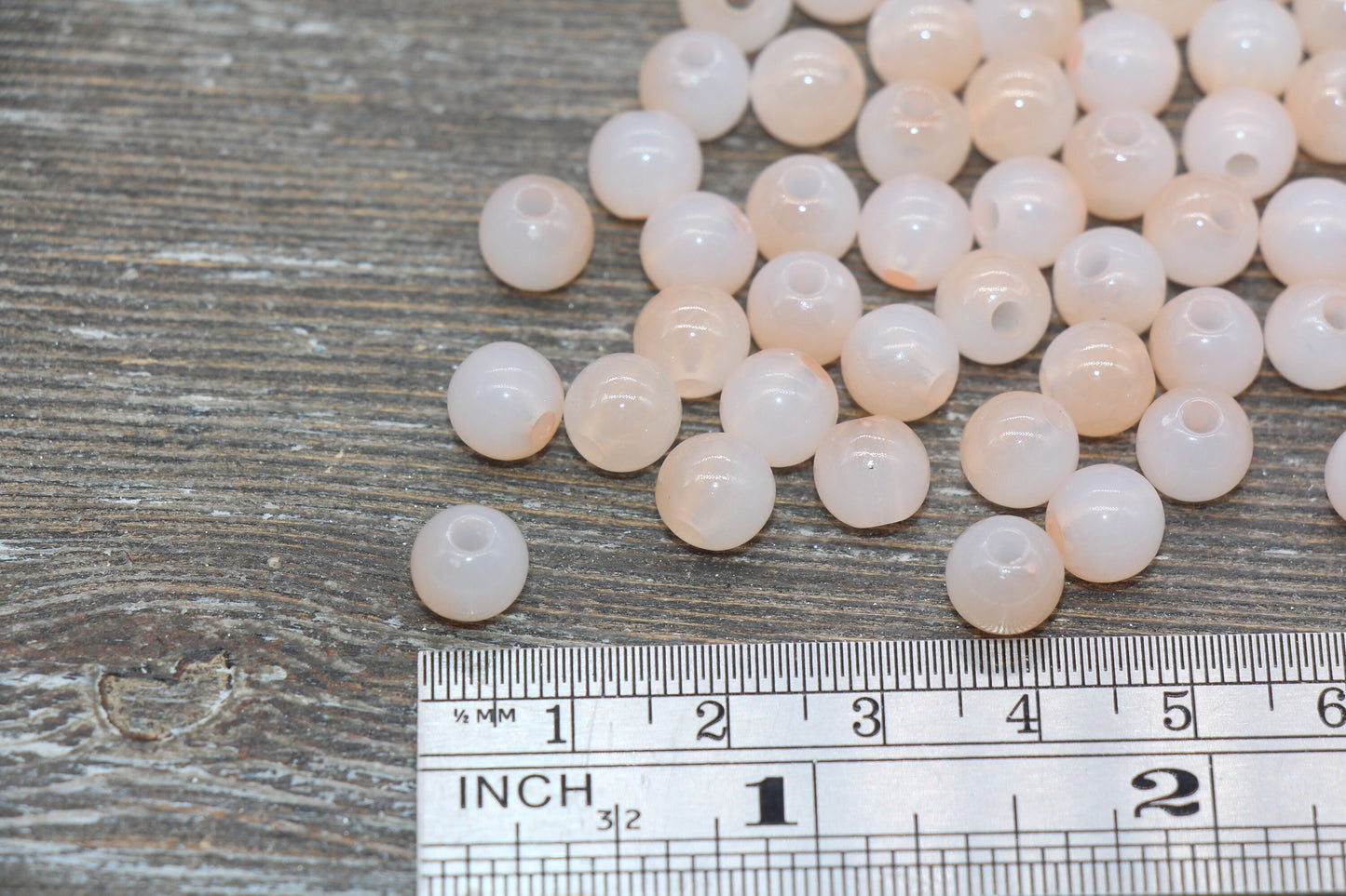 8mm Peach Ombre Round Beads, Acrylic Gumball Bead, Peach Round Beads, Bubblegum Beads, Plastic Round Bead, Jewelry Beads #2614