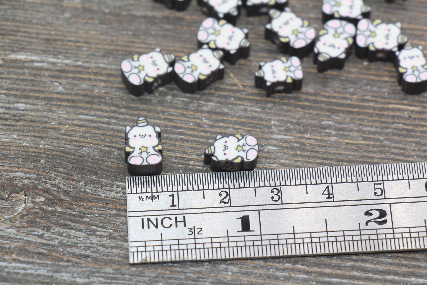 Unicorn Polymer Clay Beads, Kawaii Unicorn Cane Beads, Unicorn Clay Beads, Jewelry Beads, Beads for Bracelet #162