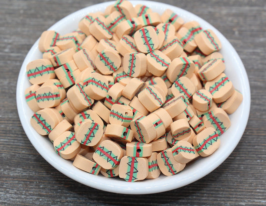 Hamburger Polymer Clay Beads, Kawaii Hamburger Beads, Fimo Cane Beads, Jewelry Beads, Beads for Bracelet #176