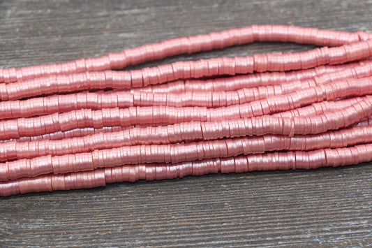 6mm Shimmer Color Polymer Clay Disc Beads, Heishi Beads, African Disc Beads, Vinyl Heishi, 16 inch Strand #132