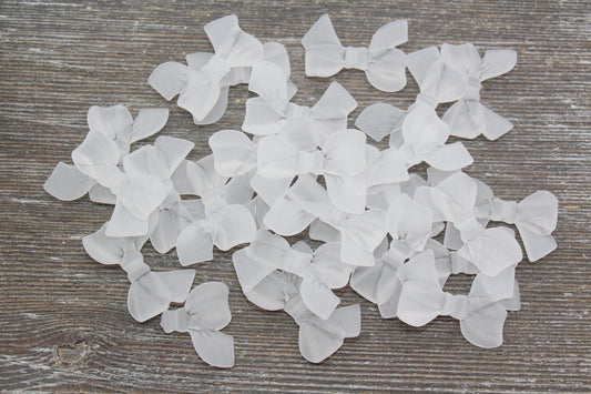 Frosted Bow Beads, Matte Acrylic Bow Beads, Vertical Hole Bow Beads, Chunky Bubblegum Beads, Jewelry Beads #2646