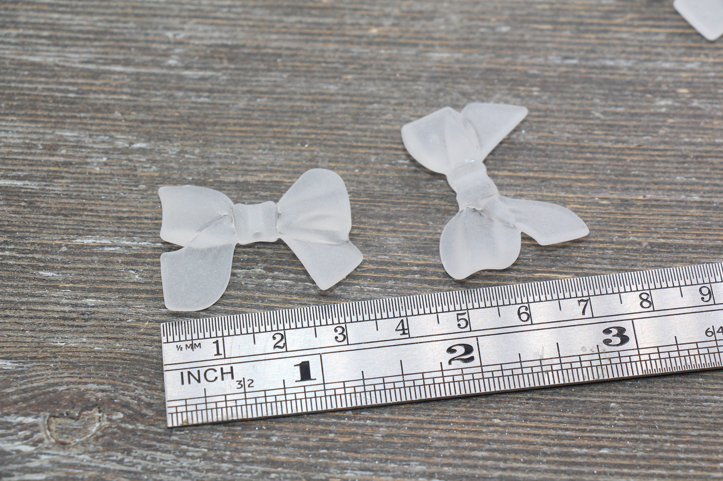 Frosted Bow Beads, Matte Acrylic Bow Beads, Vertical Hole Bow Beads, Chunky Bubblegum Beads, Jewelry Beads #2646