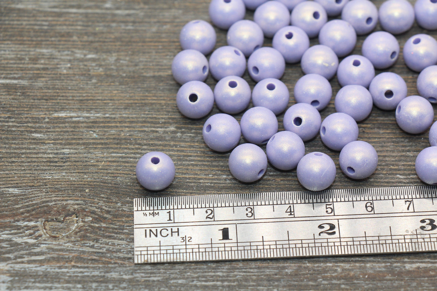 10mm Lavender Shimmer Gumball Beads, Round Acrylic Loose Beads, Bubblegum Beads, Chunky Beads, Gumball Beads, Smooth Plastic Beads #645