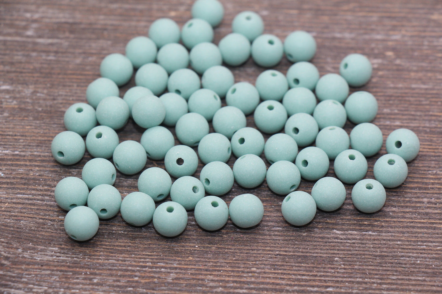 8mm Matte Dusty Green Round Beads, Acrylic Gumball Bead, Frosted Dusty Green Round Spacer Beads, Bubblegum Beads, Plastic Round Bead #2562