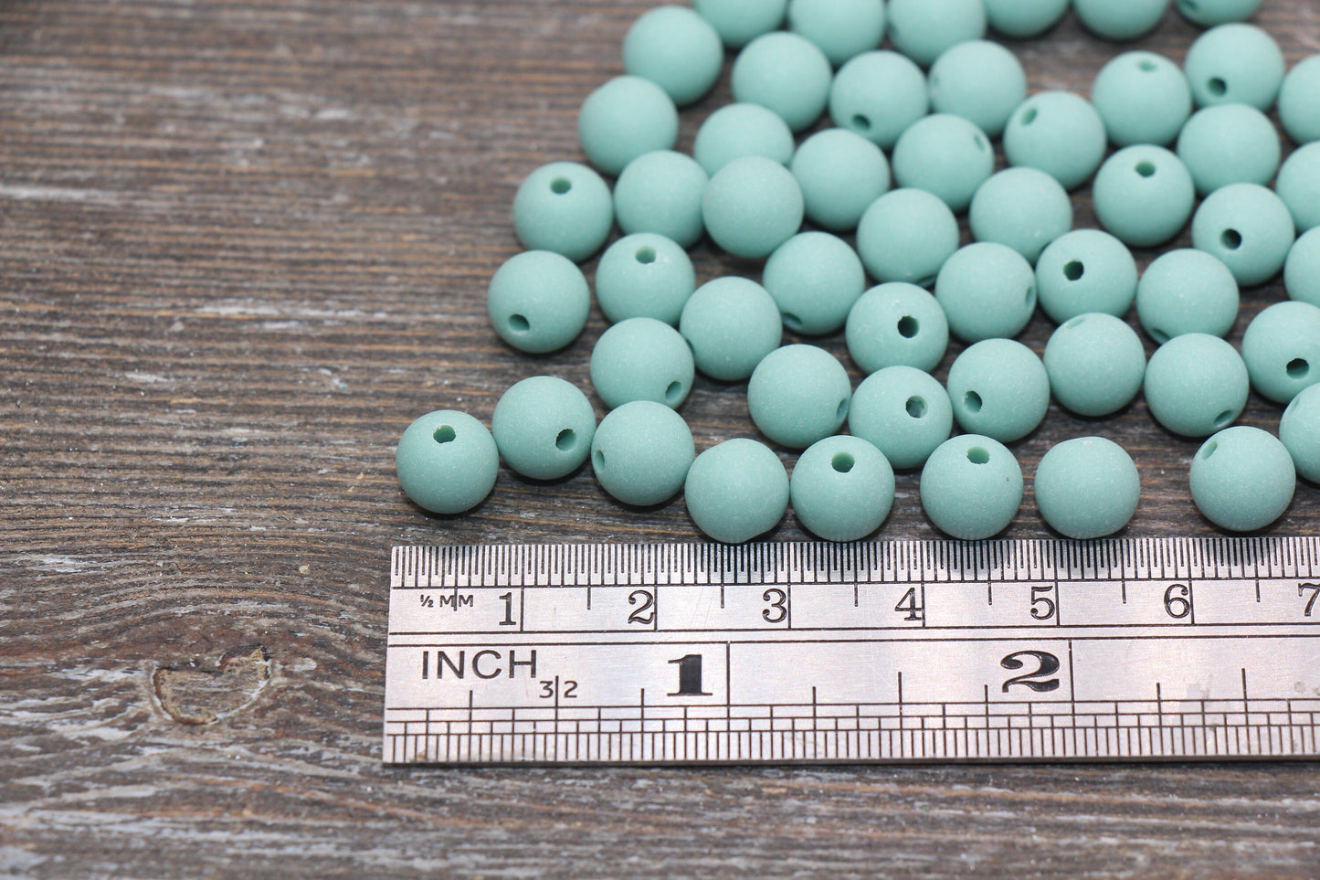 8mm Matte Dusty Green Round Beads, Acrylic Gumball Bead, Frosted Dusty Green Round Spacer Beads, Bubblegum Beads, Plastic Round Bead #2562