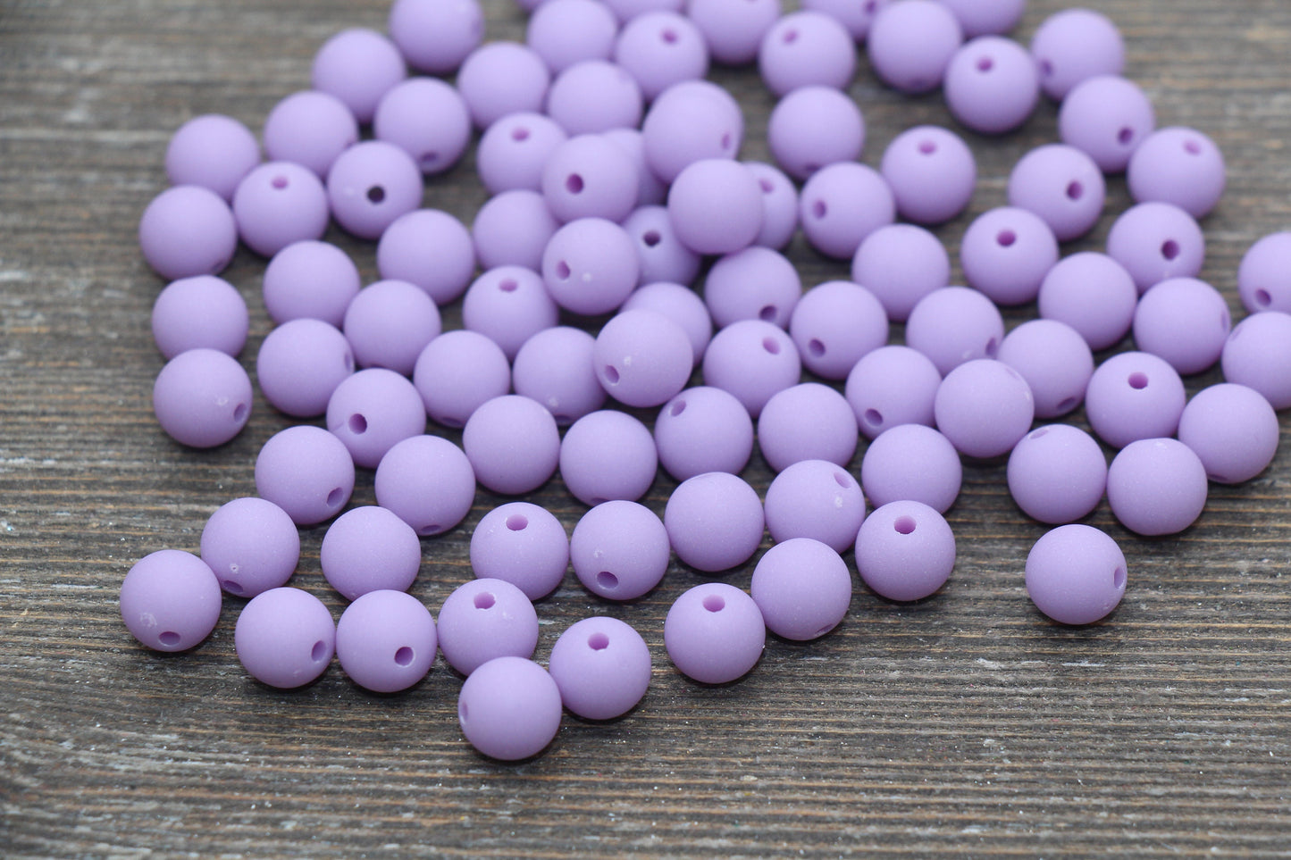 8mm Matte Lavender Round Beads, Acrylic Gumball Bead, Frosted Purple Round Spacer Beads, Bubblegum Beads, Plastic Round Bead #2580