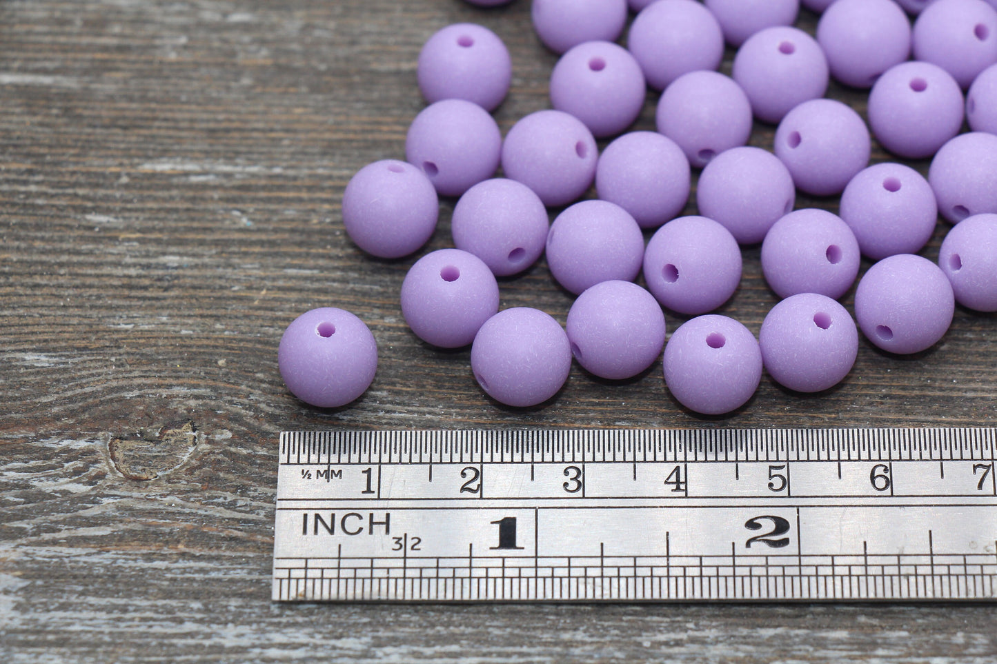10mm Matte Lavender Gumball Beads, Round Acrylic Loose Beads, Frosted Purple Bubblegum Beads, Chunky Beads, Round Beads #2581