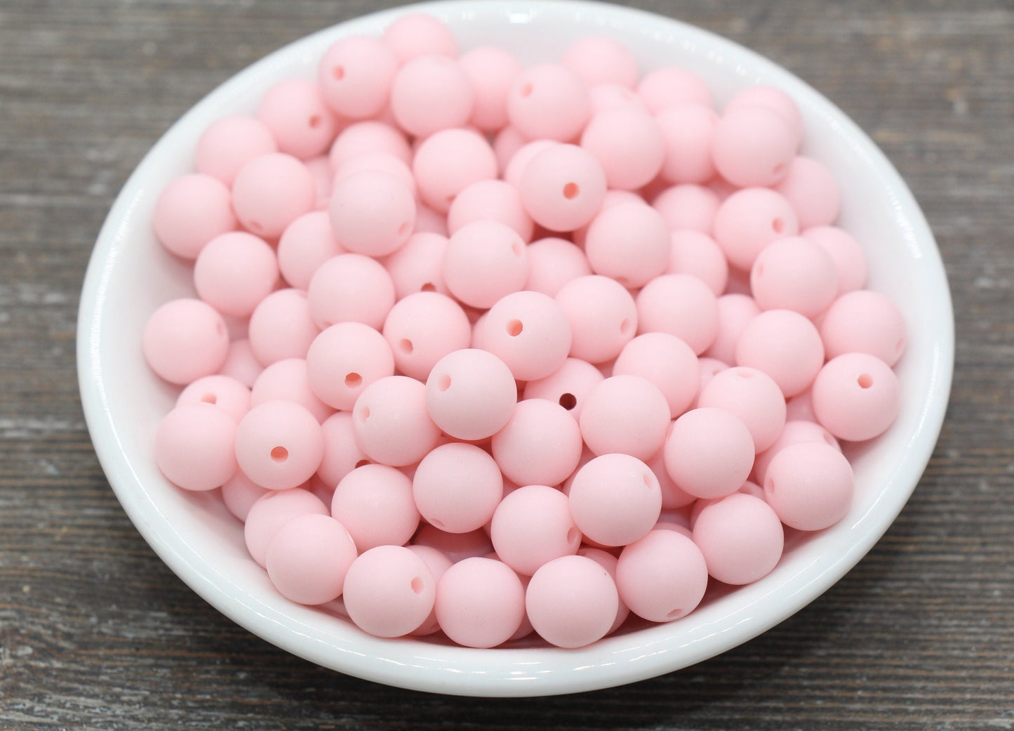 10mm Matte Light Pink Round Beads, Frosted Pink Acrylic Round Gumball Beads, Bubblegum Beads, Chunky Beads, Plastic Round Bead, #2607