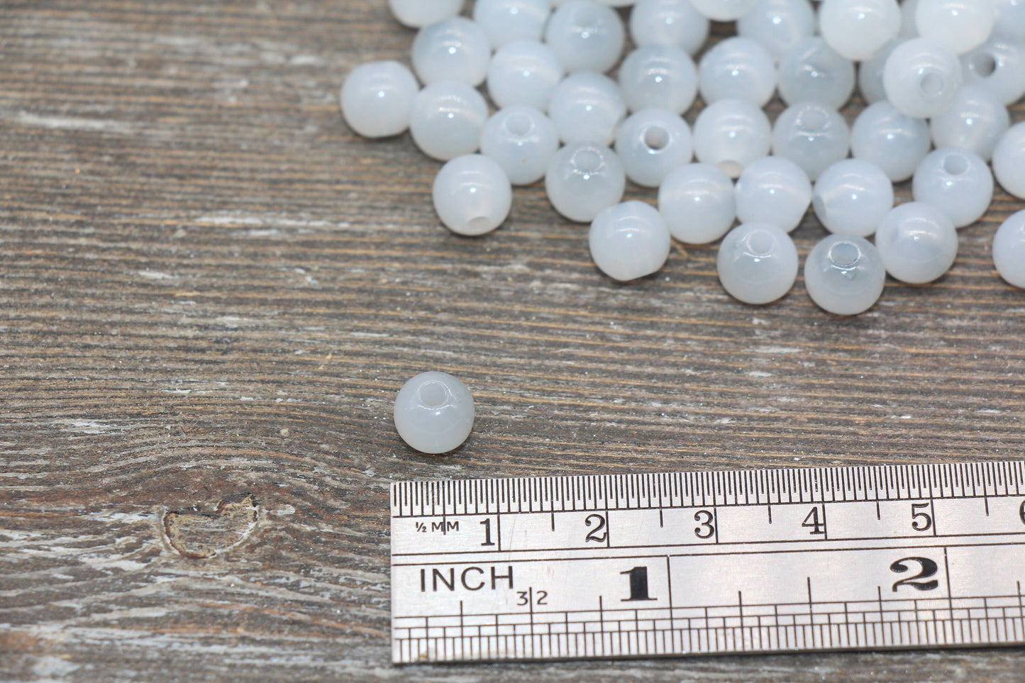 8mm Light Gray Ombre Round Beads, Acrylic Gumball Bead, Gray Round Beads, Bubblegum Beads, Plastic Round Bead, Jewelry Beads #2613