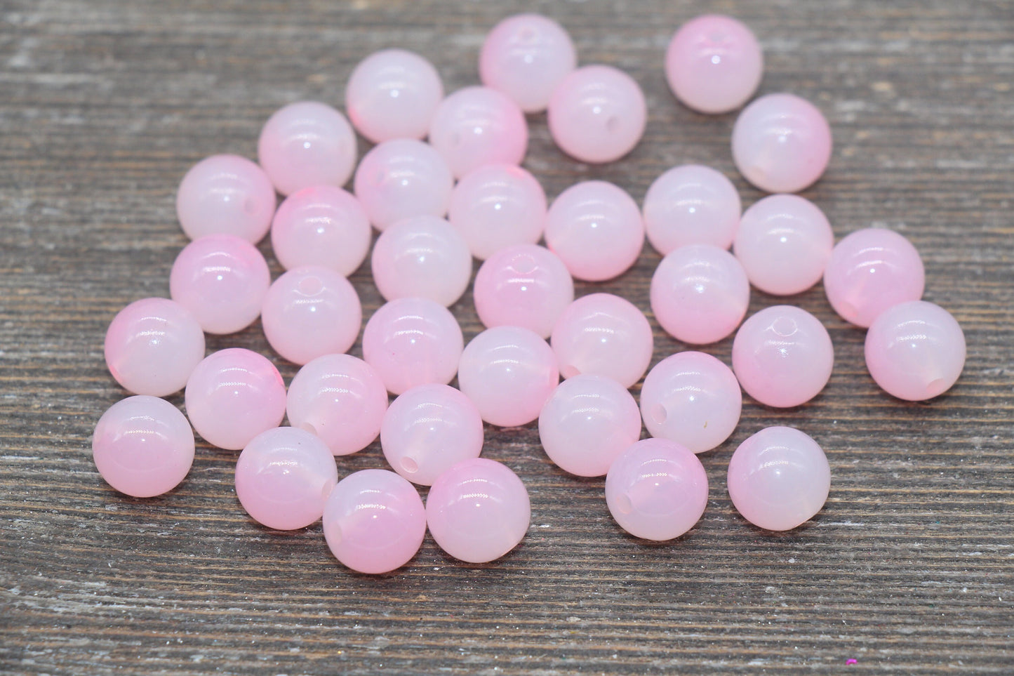 10mm Pink Ombre Round Beads, Acrylic Gumball Bead, Pink Round Beads, Bubblegum Beads, Plastic Round Bead, Jewelry Beads #2623