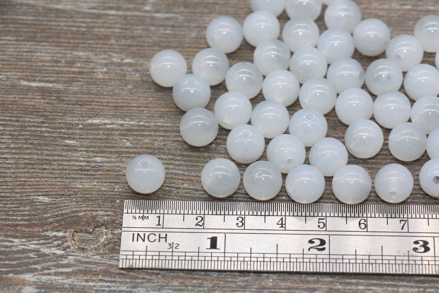 10mm Light Gray Ombre Round Beads, Acrylic Gumball Bead, Gray Round Beads, Bubblegum Beads, Plastic Round Bead, Jewelry Beads #2627