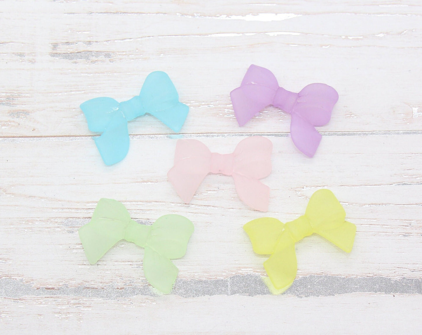Frosted Bow Beads, Matte Mix Bow Beads, Large Bow Beads, Vertical Hole Bow Beads, Jewelry Beads #2640