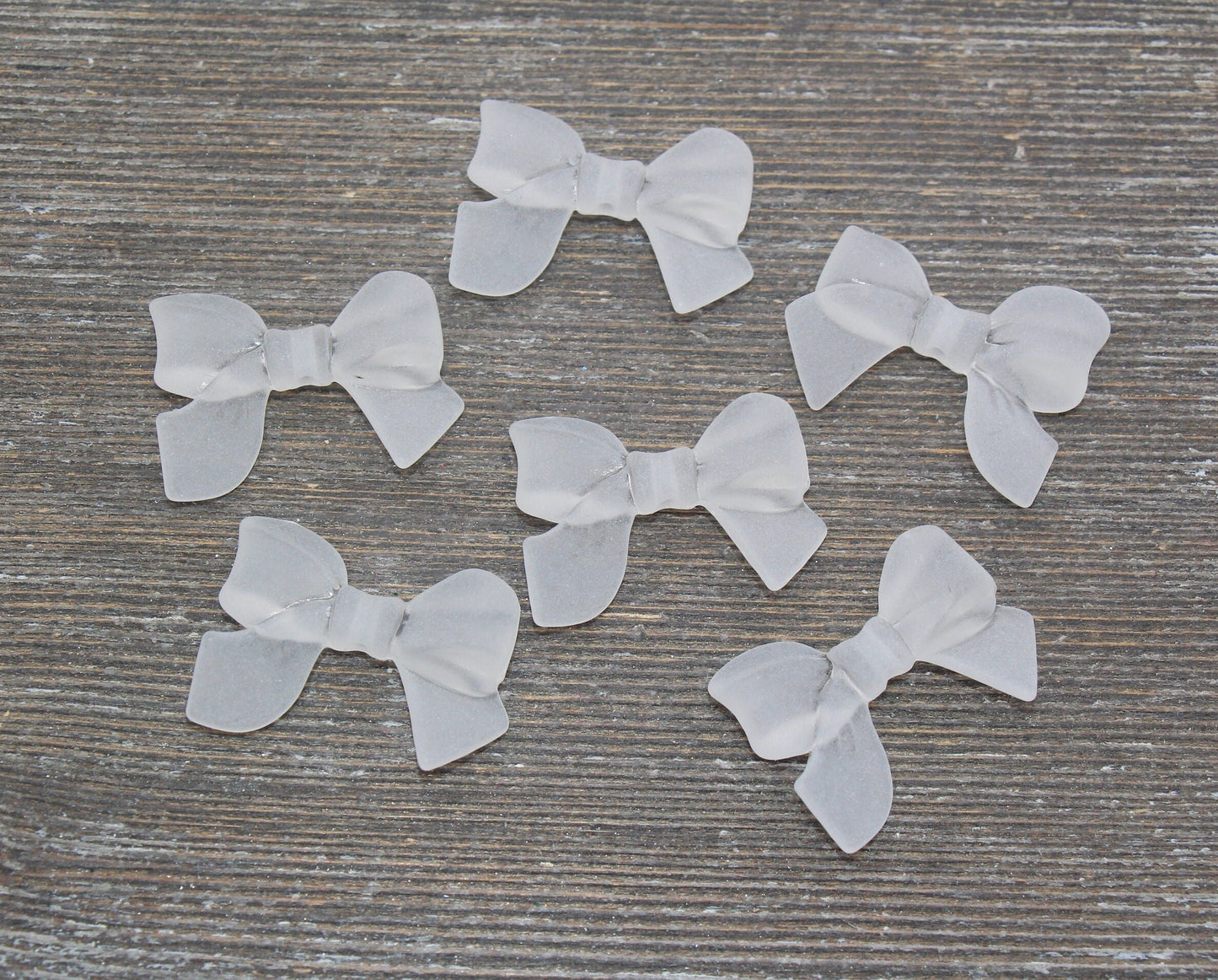 Frosted Bow Beads, Matte Acrylic Bow Beads, Vertical Hole Bow Beads, Chunky Bubblegum Beads, Jewelry Beads #2646