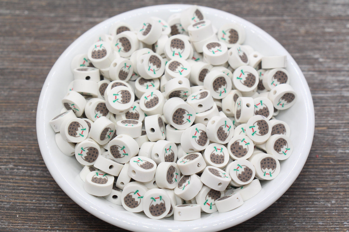 Coconut Polymer Clay Beads, Kawaii Coconut Clay Beads, Jewelry Beads, Bead for Bracelet #226