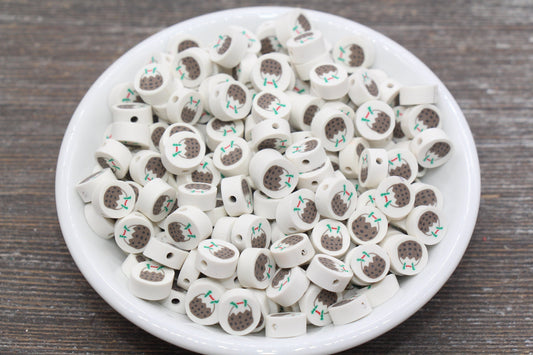 Coconut Polymer Clay Beads, Kawaii Coconut Clay Beads, Jewelry Beads, Bead for Bracelet #226