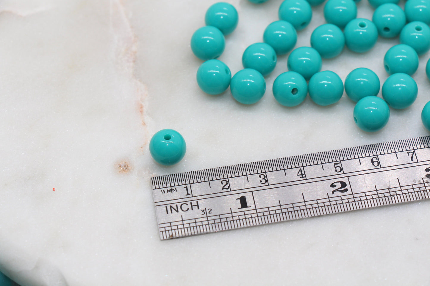10mm Dark Turquoise Gumball Beads, Round Acrylic Loose Beads, Bubblegum Beads, Chunky Beads, Gumball Beads, Smooth Plastic Round Beads #821