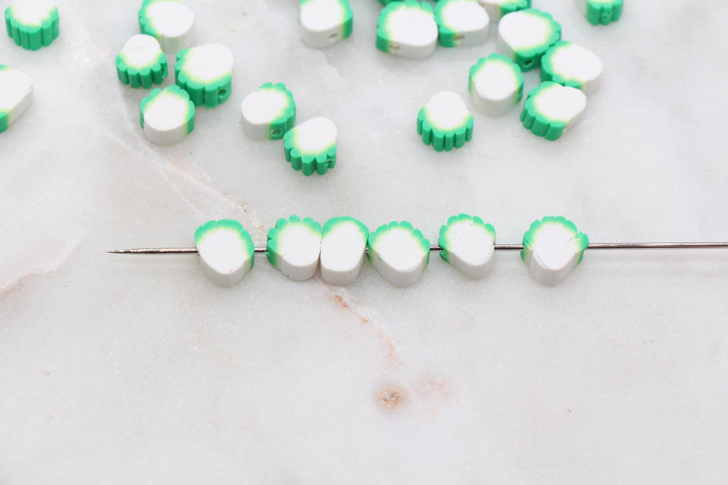 Napa Cabbage Polymer Clay Beads, Vegetable Cane Beads, Fake Food Beads, Jewelry Beads, Bead for Bracelet #280