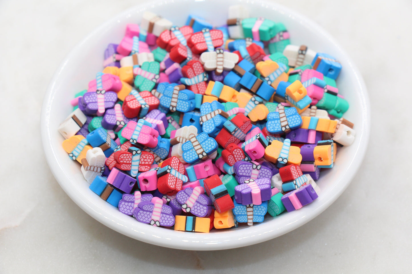 Dragonfly Polymer Clay Beads, Assort Dragonfly Clay Beads, Jewelry Beads, Bead for Bracelet #281