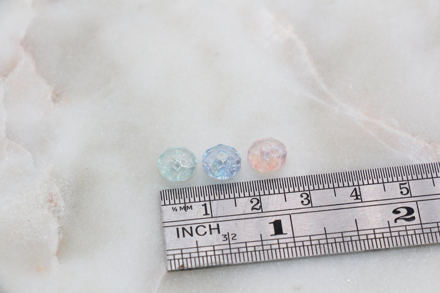 8mm Mix Rondelle Beads, Iridescent Faceted Acrylic Loose Beads, Bubblegum Beads, Chunky Beads, Bead for Bracelet #2654