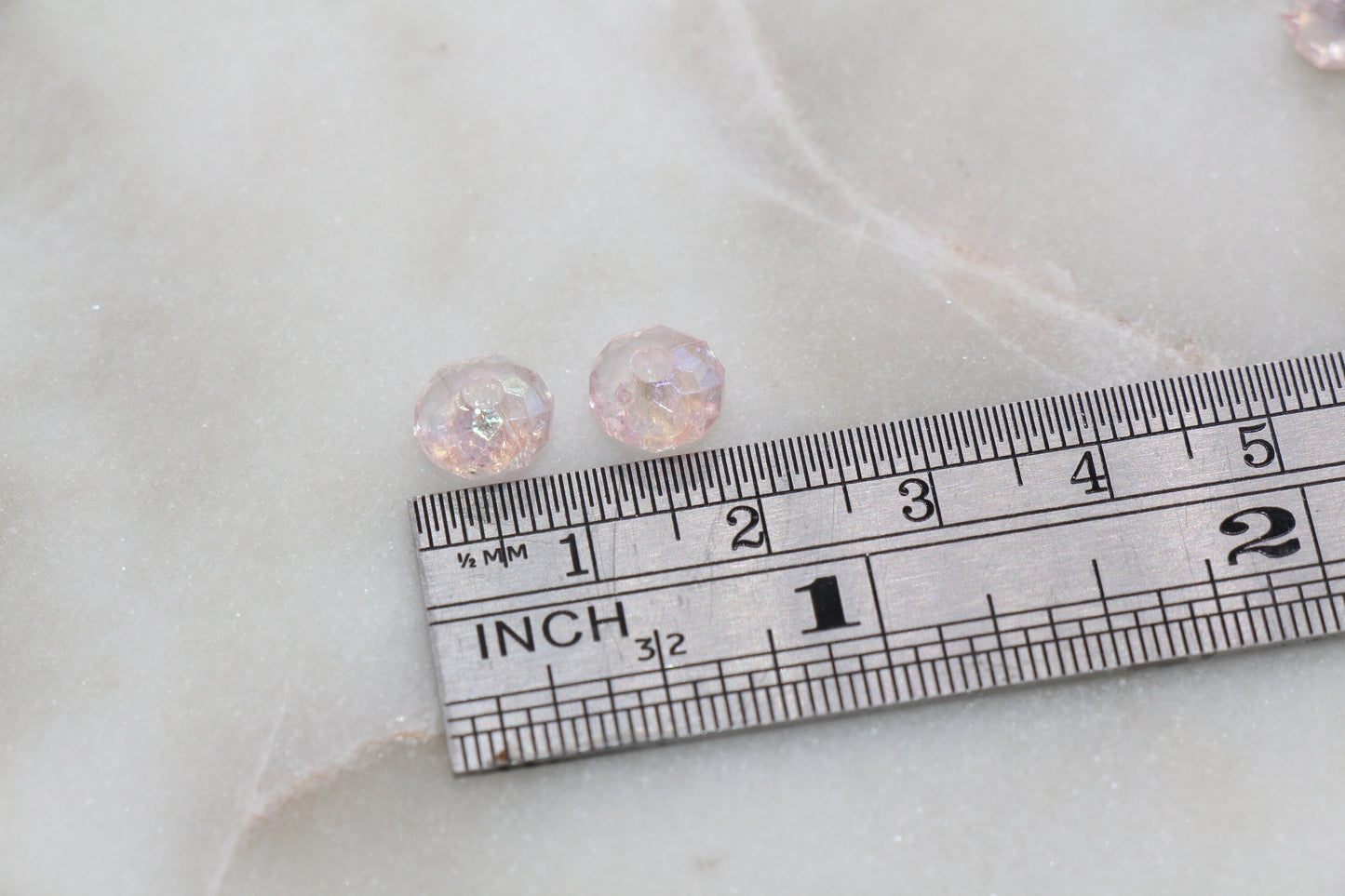 8mm Pink Rondelle Beads, Iridescent Faceted Acrylic Loose Beads, Bubblegum Beads, Chunky Beads, Bead for Bracelet #2658