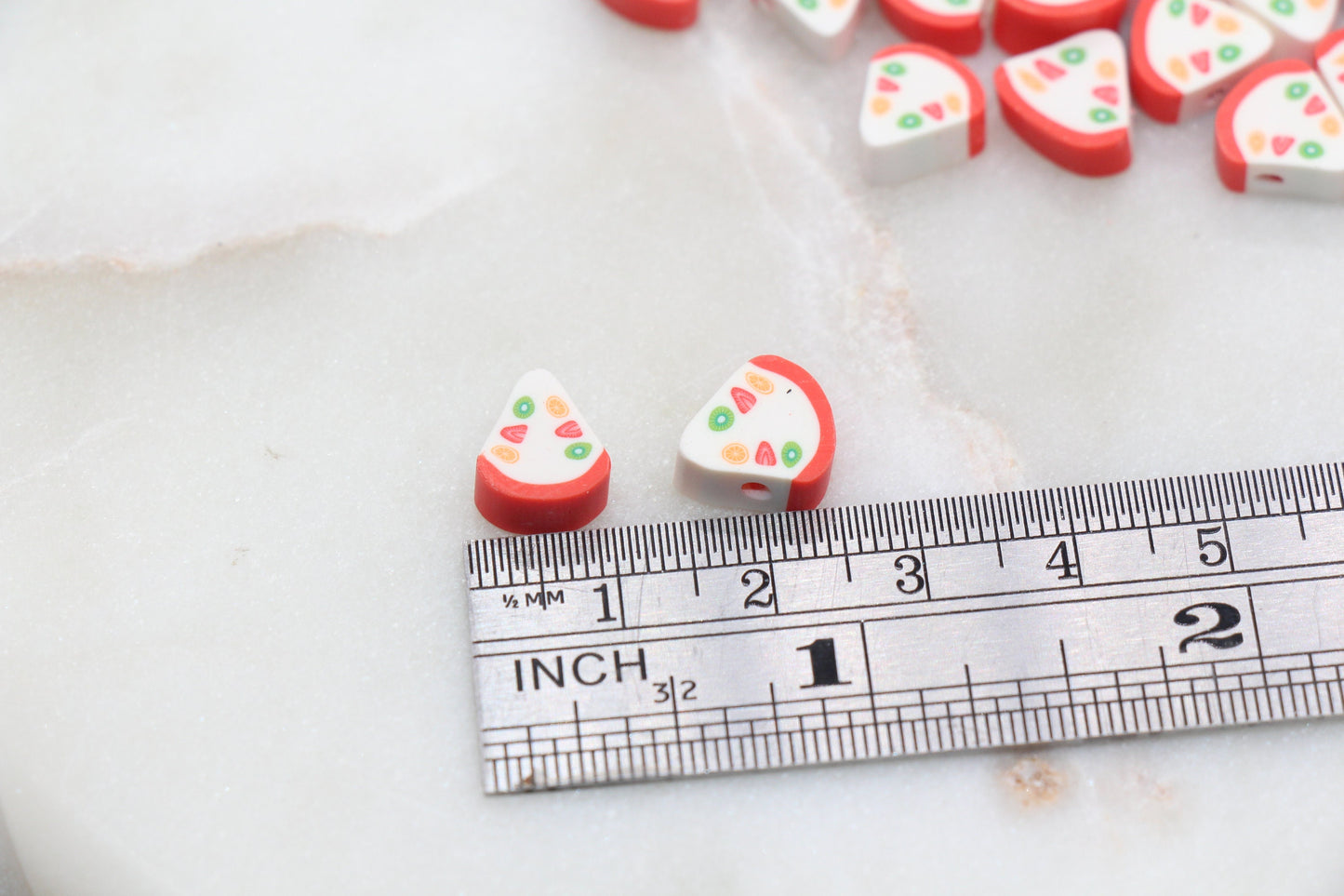 Fruit Cake Clay Beads, Dessert Polymer Clay Beads, Jewelry Beads, Bead for Bracelet #272